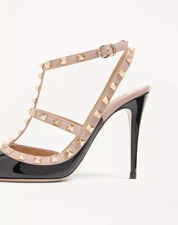 Valentino Patent Rockstud Caged Pump 100Mm - Image 2
